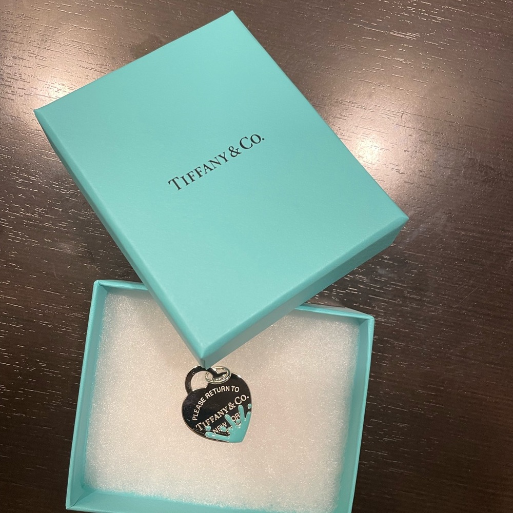 Tiffany & Co. Blue Splash Heart Charm